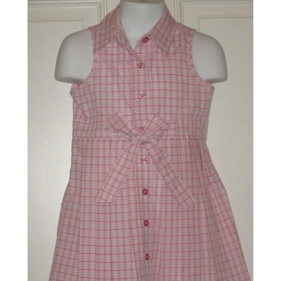 Kid Zone Other - Kid Zone Pink Plaid Pleated Sleeveless Sun Summer Dress 2T Sundress Girls
